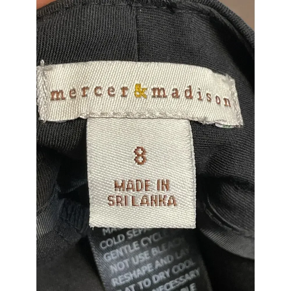 Mercer Madison Pants‎ Size 8 Black Mid Rise Dressy Business